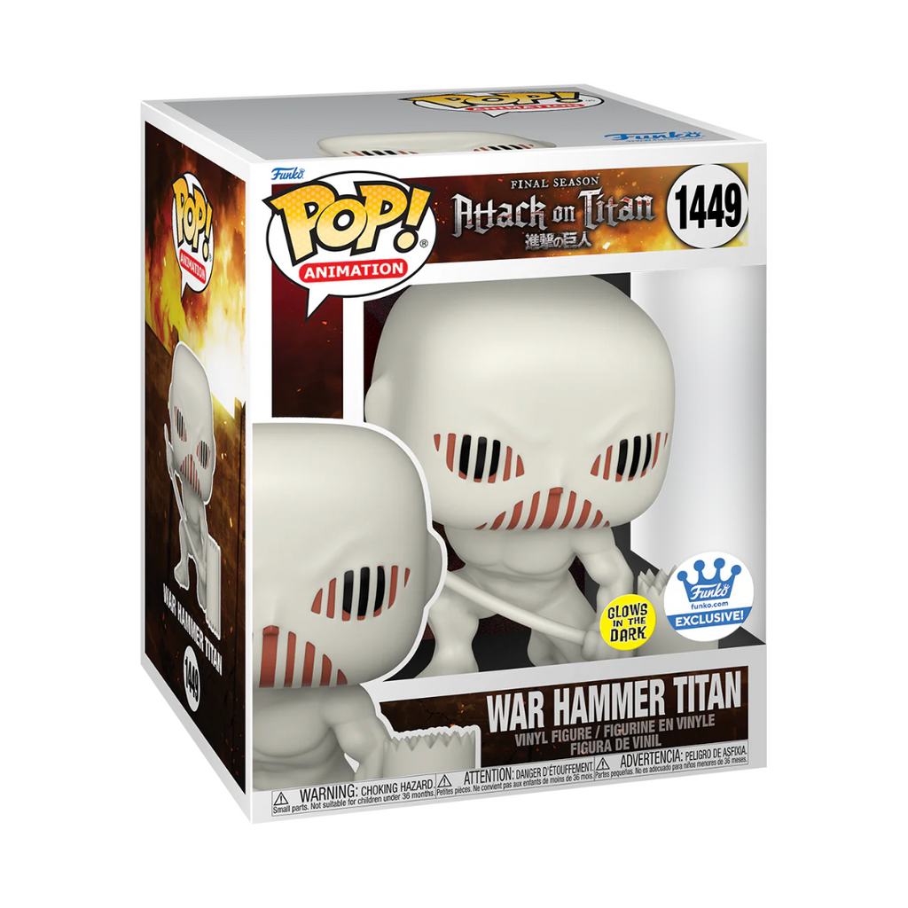Funko Pop Super: Attack On Titan - Titan Martillo de Guerra 6 Pulgadas Glow Exclusivo
