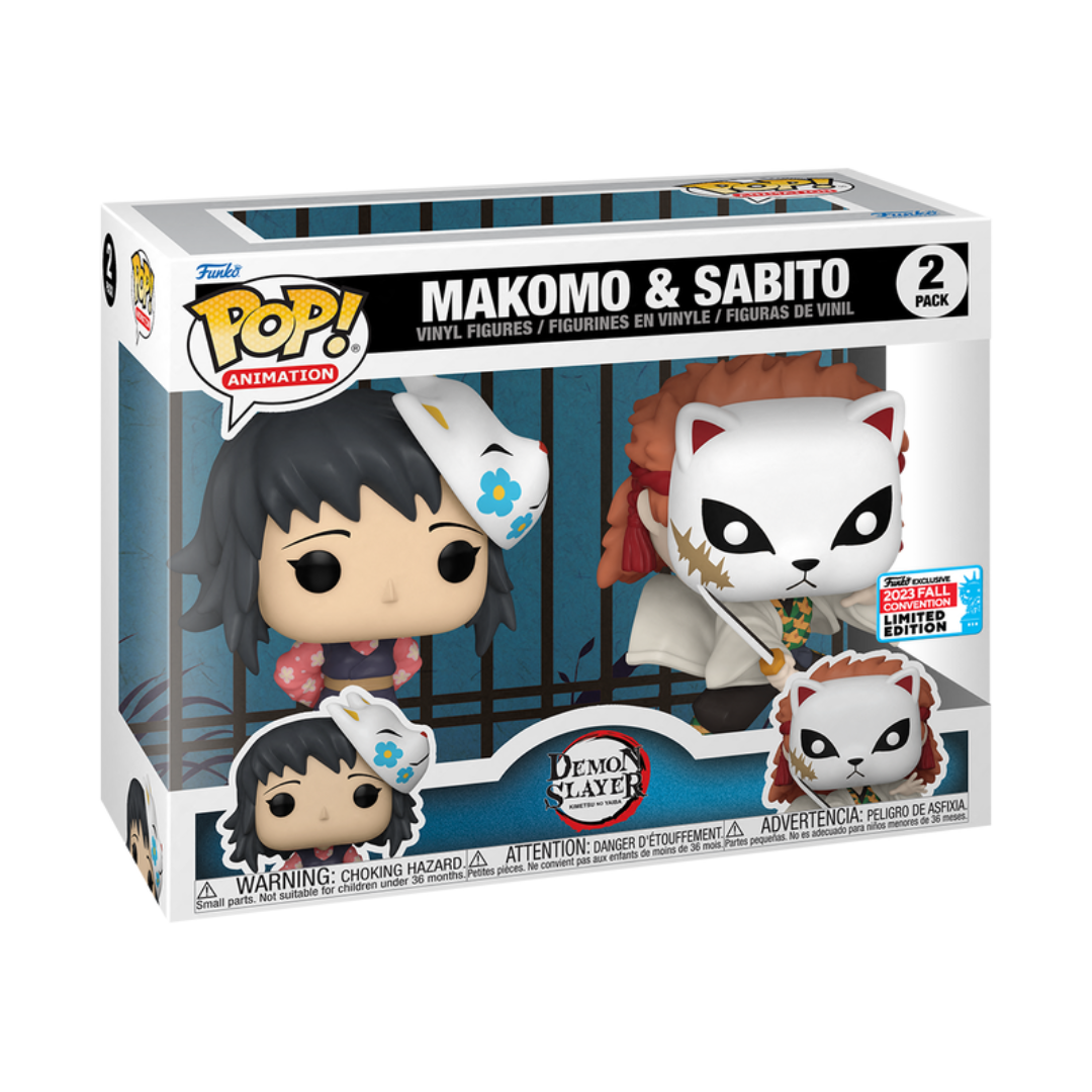 Funko Pop Animation: Demon Slayer - Makomo & Sabito 2-pack Exclusivo NYCC 2023