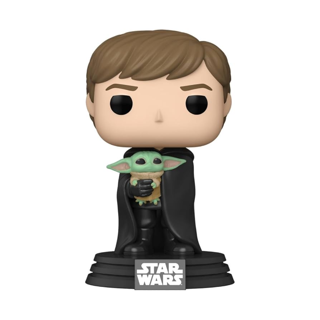 Funko Pop Star Wars: The Mandalorian - Luke Skywalker con Grogu